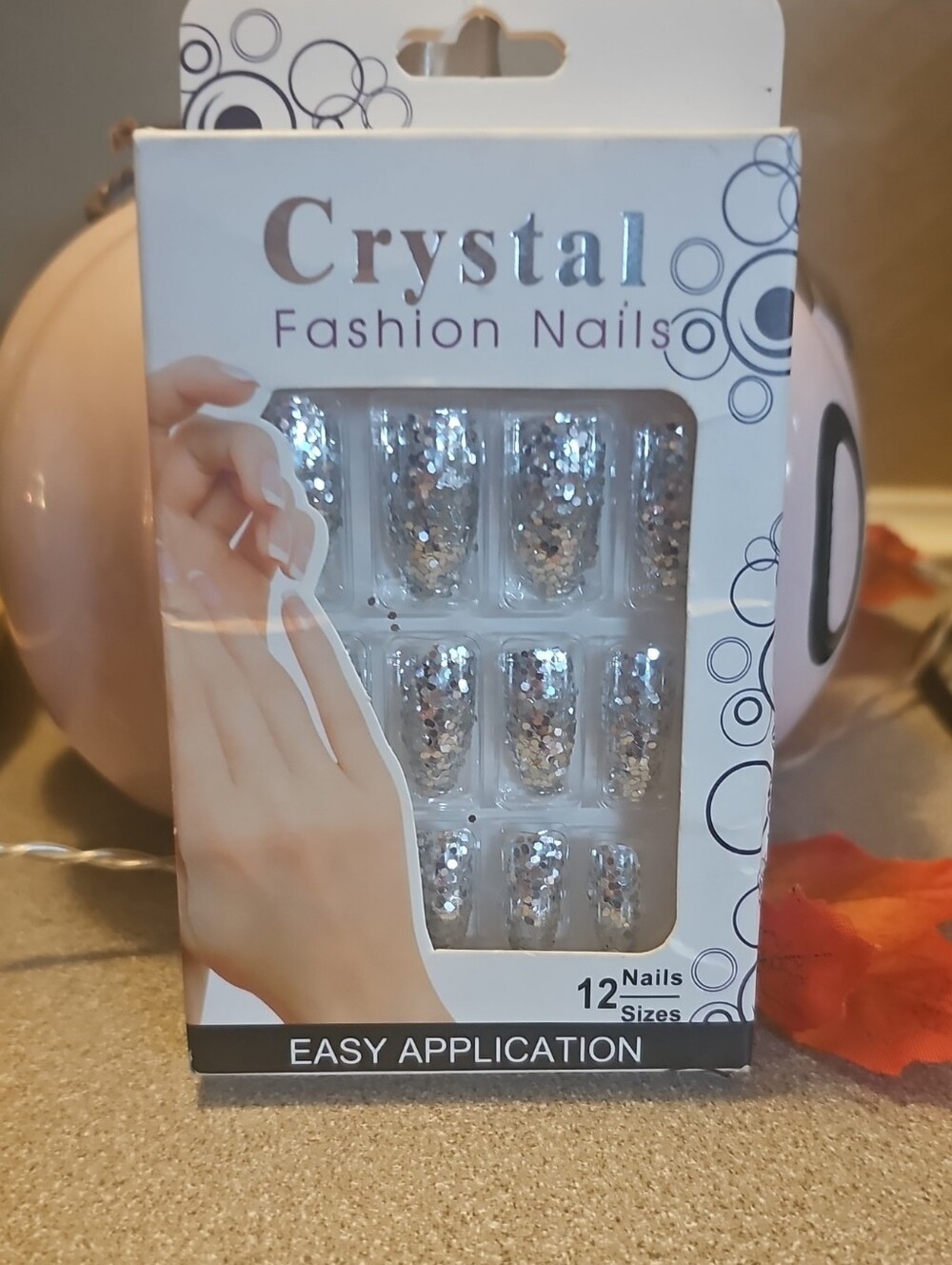 Fashion Nails - Silver Glitter Press-On Set